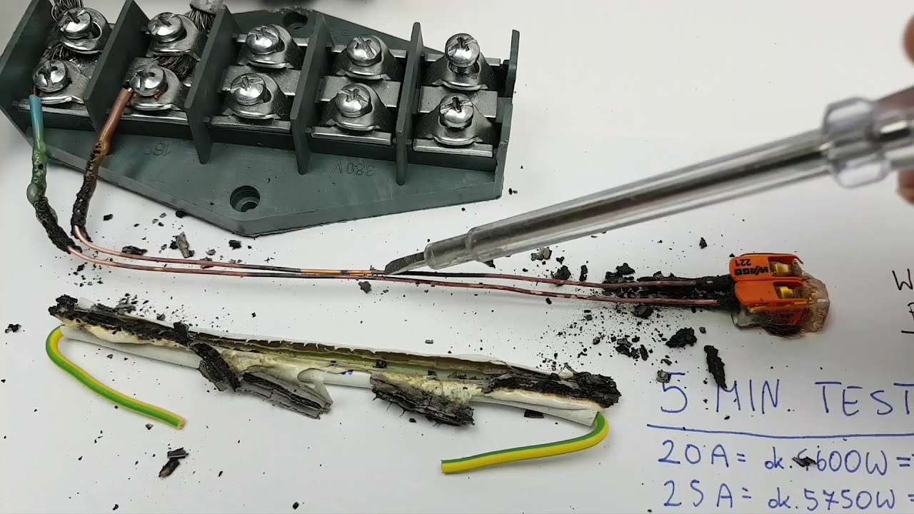 Jak duży prąd może płynąć przez przewód 1,5 mm2 i złączkę WAGO 221 - TEST wytrzymałości prądowej
