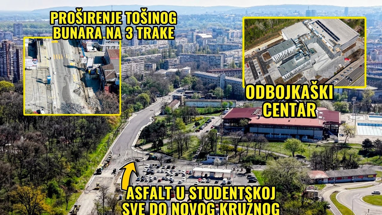 POSIRENJE TOSINOG BUNARA I PROSIRENJE STUDENTSKE DO 11 APRILA,NACIONALNI ODBOJKASKI CENTAR DRON 