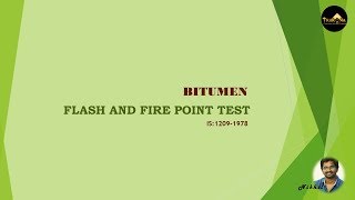FLASH & FIRE POINT TEST for BITUMEN