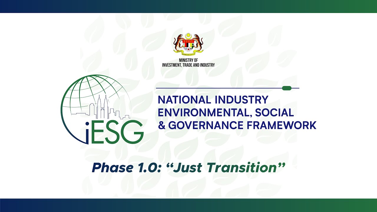The Launching of The National Industry Environment, Social and Governance (i-ESG) Framework