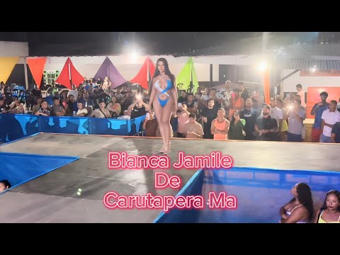 Desfile da modelo Bianca Jamile na  Garota Sensation Tropical 2023 - Carutapera Maranhão