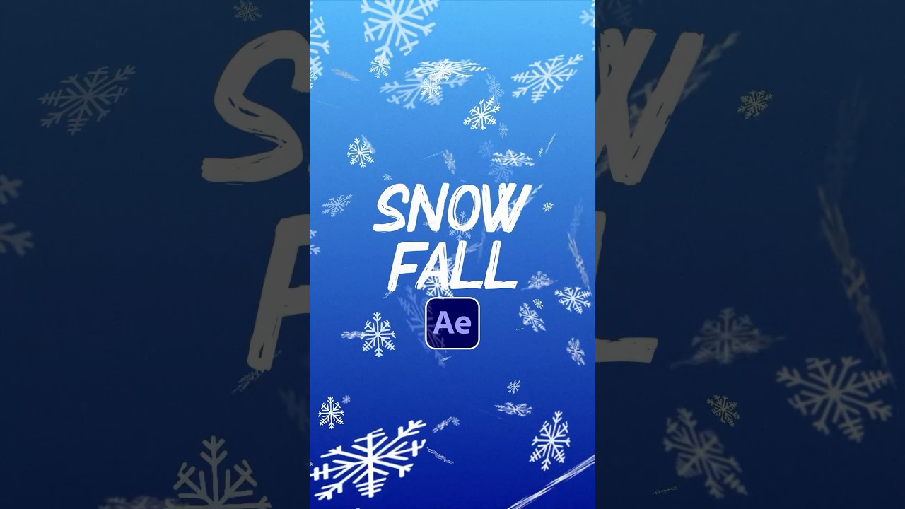 Create Snowfall Effects this Winter in After Effects #tutorial