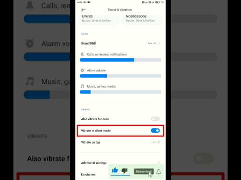 Vibrate in silent mode | Redmi #shorts #viralshorts #settings