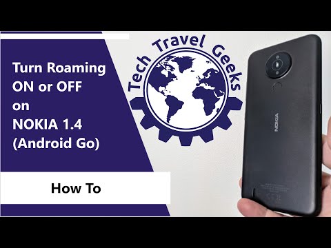 How to switch roaming ON or OFF on Nokia 1.4 (Android Go)