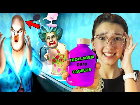 TROLLAMOS a PROFESSORA ASSUSTADORA e ela FICOU CARECA (Scary Teacher) | Luluca Games