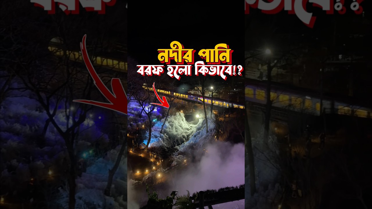 এই নদীর পানি বরফ হলো কিভাবে!? 😳🇯🇵 #japanlife #japan #japantrip #Japantravel #reelsvideo
