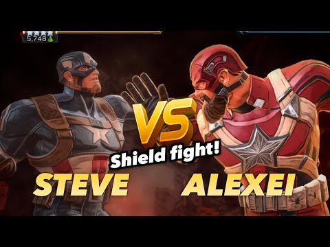 Captain America (WWII) vs. Red Guardian Uncollected Boss Fight | Marvel Contest of Champions