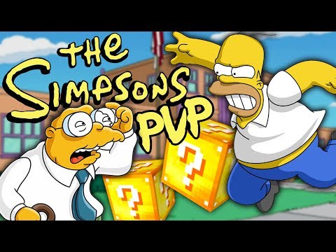 Minecraft: The Simpsons 2 Lucky Block PVP! w/Blitzwinger & UnlimitedMagic