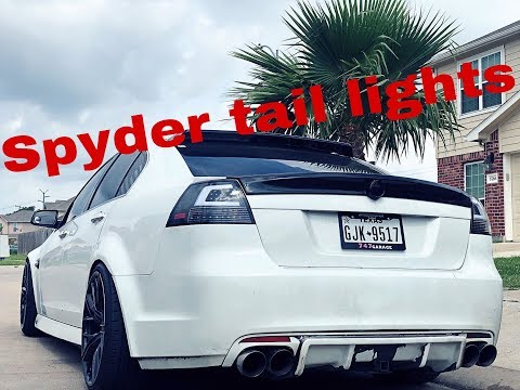 i installed new spyder tail lights on my procharged pontiac g8
