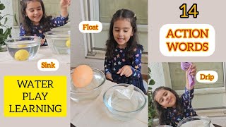 Learn Action Words | Fun with water #learning #fun #kidsactivities #vocabulary