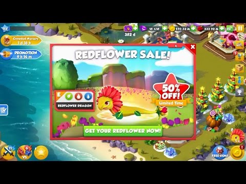 #DML How to breed Red Flower - Dragon Mania Legends