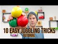 Learn 10 EASY 3 Ball Juggling Tricks - Beginner Tutorial