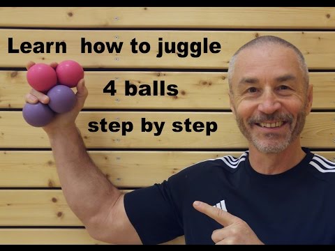 Learn how to juggle 4 balls - step by step