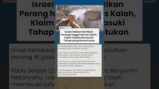 Kekeh Lanjutkan Perang di Gaza, Israel Takkan Hentikan Perang hingga Hamas Kalah Total