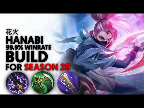 HANABI PERFECT BUILD FOR RANK PUSH IN SEASON 28 | HANABI SOLO RANK PUSH GAMEPLAY