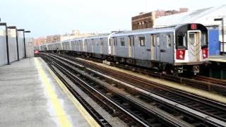 preview picture of video 'MTA NYC Subway Kawasaki R142A #7500 on the (6) Pelham Bay Park bound departing Elder Avenue'