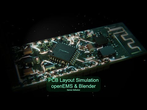 WiFi PCB Layout Simulation in openEMS & Blender