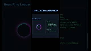 CSS Loader Animation with HTML css and javascript #coding #python #codeflow #cssanimations #frontend
