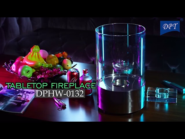 دفاية طاولة ستانليس ستيل وزجاج صلب 23* 23* 39 سم- بدون دخان أو روائح، تصميم أنيق ، سهلة الاستخدام ،ضمان سنتان