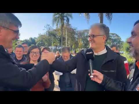 Evandro Massing e Régis Lorenzoni assumem a Prefeitura de Palmeira das Missões e concedem coletiva