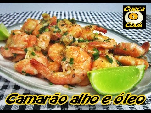 , title : 'Camarão alho e óleo - Garlic fried shrimp (como limpar o camarão e preparar)'