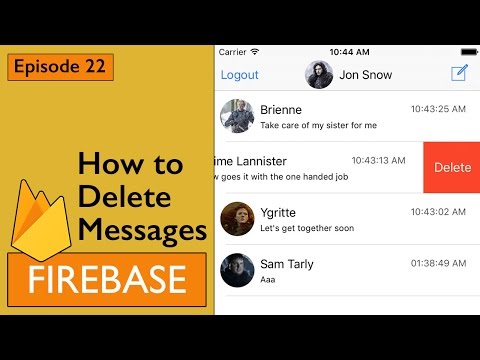 Swift: Firebase 3 - How to Swipe to Delete Messages in UITableView (Ep 22)