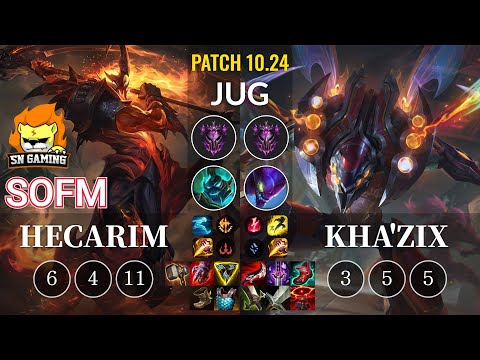SN SofM Hecarim vs Kha'Zix Jungle - KR Patch 10.24