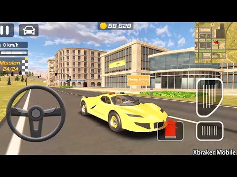 Police Drift Car Driving Simulator: Yellow Sport Police Car Driving - Android GamePlay