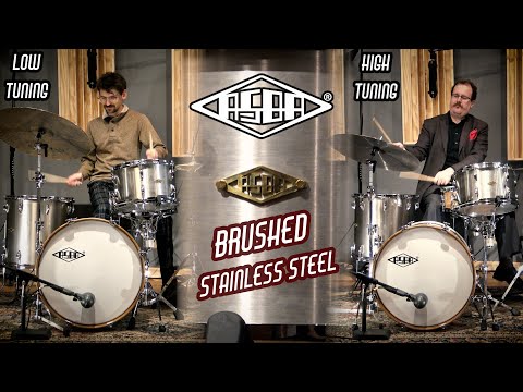 ASBA Brushed Stainless Steel Drum Kit - 2 Drummers, 2 Tunings!