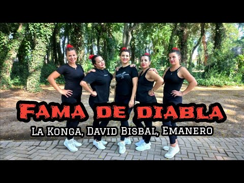 FAMA DE DIABLA - La Konga, David Bisbal, Emanero - Coreografía de ZUMBA / BRENDA HARRISON