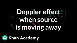 Doppler effect formula when source is moving away