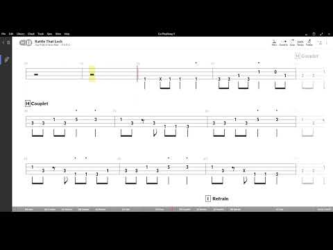 Rattle That Lock ( David Gilmour ) ,Tablatura e base Senza Basso - Backing bass track - NO BASS