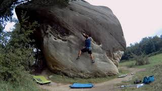 Video thumbnail of Trave del Dau, 5+/6a. Savassona