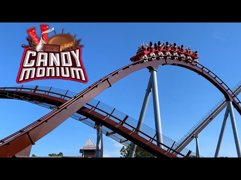 Off-ride footage of a Candymonium train