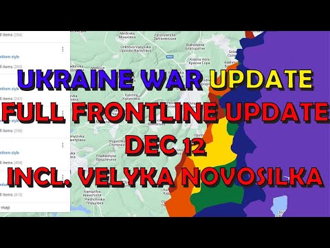 Atualização da Guerra da Ucrânia (20221212): atualização completa da linha de frente, incluindo Velyka Novosilka