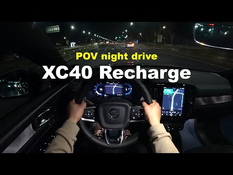 2023 Volvo XC40 Recharge POV night drive