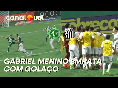 CHAPECOENSE X SANTOS: GABRIEL MENINO EMPATA COM GOLAÇO; VEJA