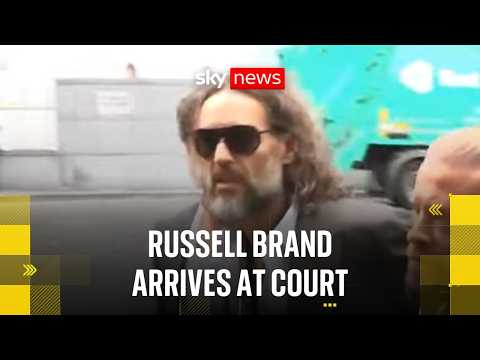 Russell Brand returns to court on day two of trial