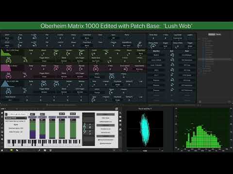 Oberheim Matrix 1000 Analogue Poly: edited using Patch Base. Max MIDI and RME Digicheck visuals. 🔊