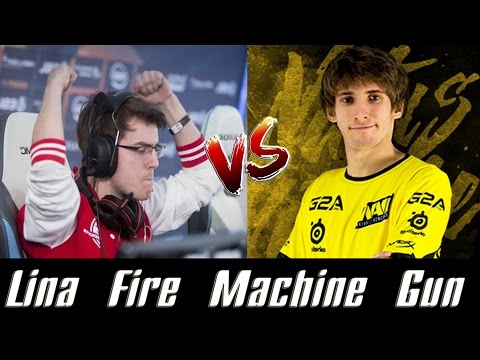 Fata [Lina] vs Na'Vi Dendi [Tinker] : Fire Machine Gun - Imba 800 Attack Speed- Dota2