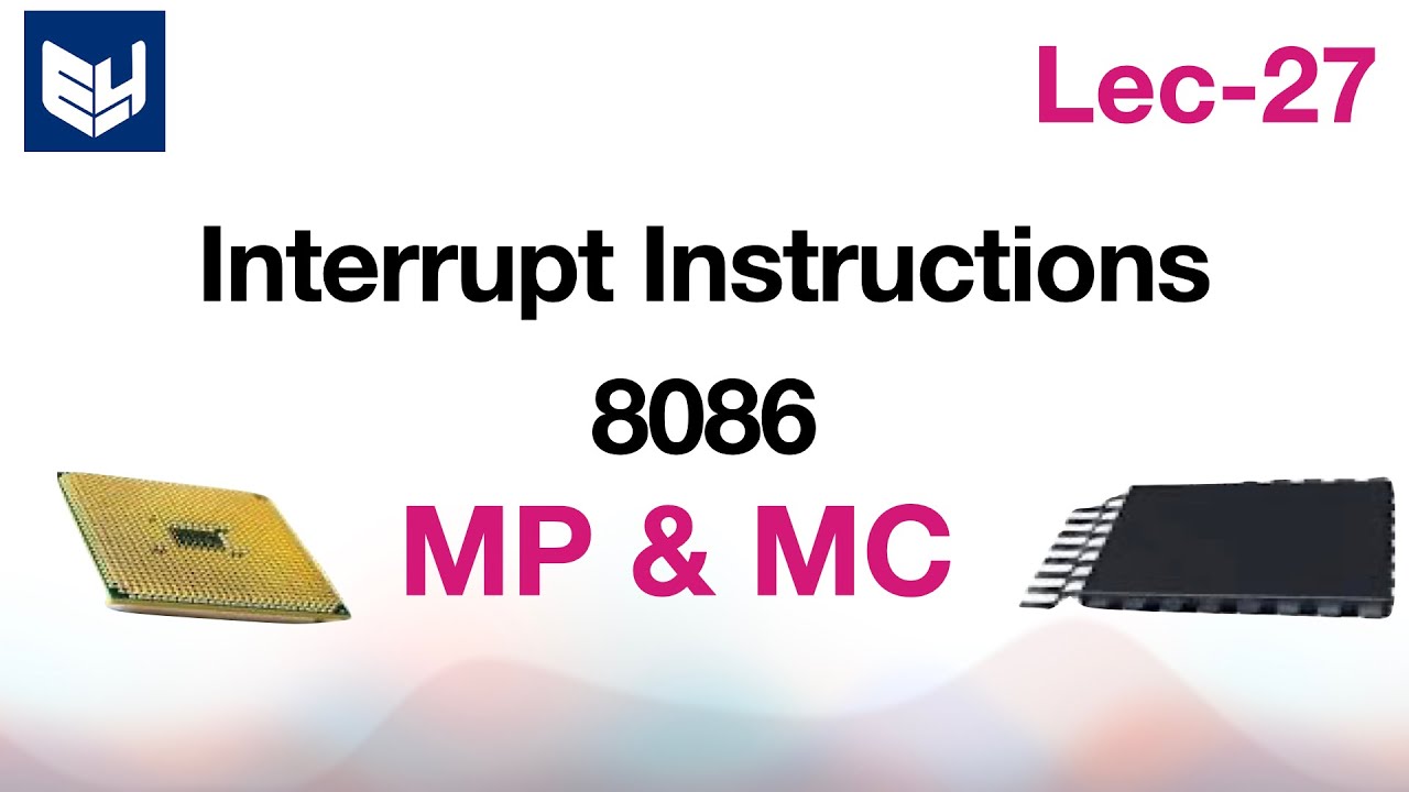 What are the steps the 8086 takes when the interrupt arrives?