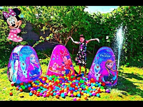 Disney Junior Movie Videos 2016 Rainbow Playtent Ballpit Surprise Fun Kids Balloons Toys Video