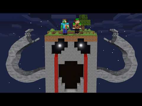 Trapping My Friends on SCARIEST 1 CHUNK in Minecraft