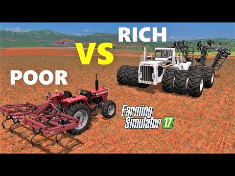 Farming Simulator 17 : POOR VS RICH !!! Farmer Comparison | CULTIVATOR!!!