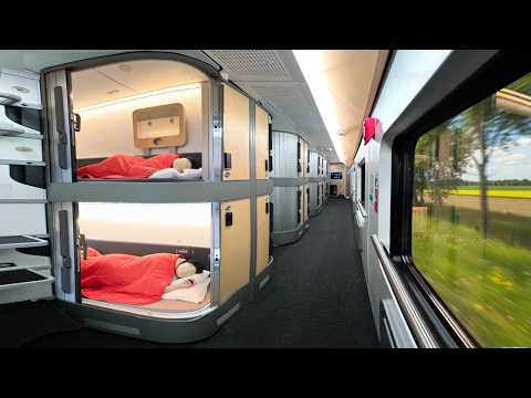 ３Days Across Europe on the World’s First Capsule Sleeper Train! | Netherlands 🇳🇱→Germany 🇩🇪→Italy 🇮🇹