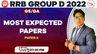 RRB Group D 2022 | GS & GA | Most Expected Paper | Paper-4 | Jitendra Mahendras