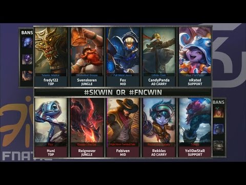 SK vs FNC Game 2 Highlights - SK GAMING vs FNATIC - Week 9 EU LCS SUMMER 2015