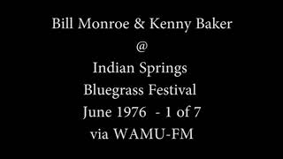 Bill Monroe &amp; Kenny Baker @ Indian Springs Bluegrass Festival June 1976    1 of 7