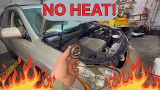 Replacing vehicle thermostat (2008 Lexus RX350) NO HEAT in car!
