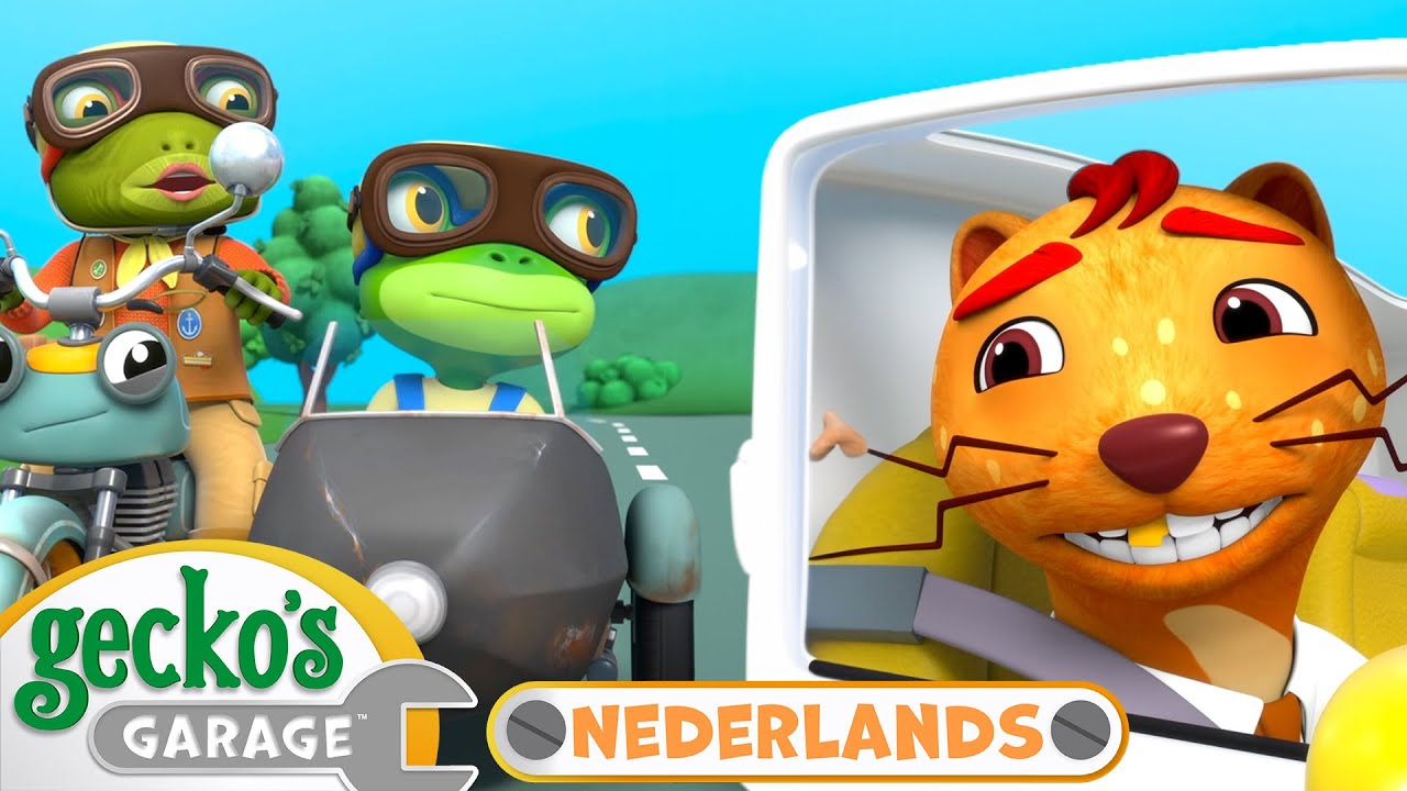 Oma Gecko in de achtervolging | Gecko's Garage Nederlands | Vrachtwagen Cartoons Voor Kinderen